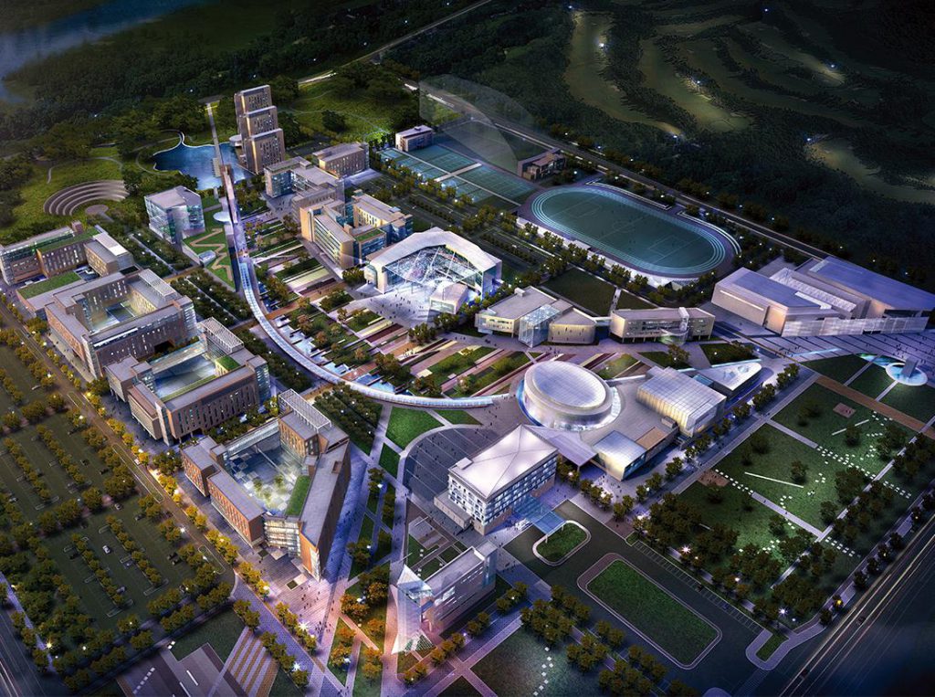 Đại học quốc gia Incheon về đêm
