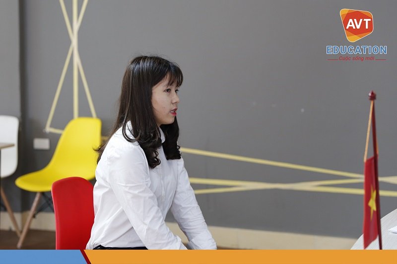 Các bạn học sinh AVT đã thể hiện khá tốt trước đại diện tuyển sinh trường Chung Ang