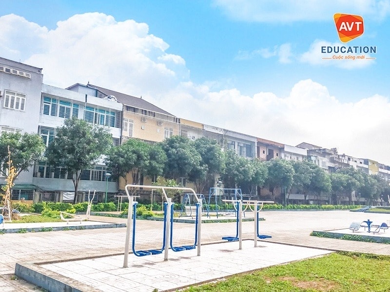 Tại sân của KTX còn có khu để tập thể dục